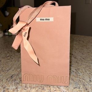 Miu miu pink shopping gift bag